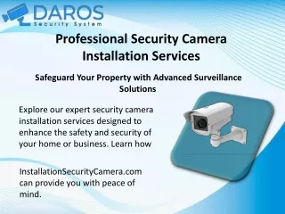 Professional Security Camera Installation Services