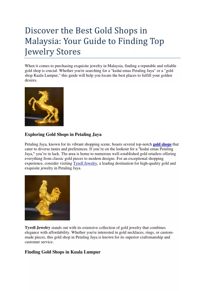 discover the best gold shops in malaysia your