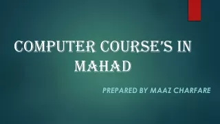 computer course s in mahad