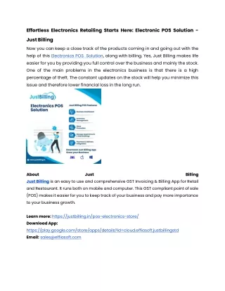 effortless electronics retailing starts here