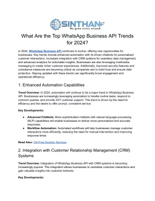 What Are the Top WhatsApp Business API Trends for 2024