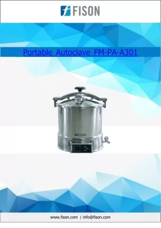 portable autoclave fm pa a301