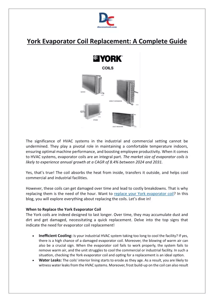 york evaporator coil replacement a complete guide