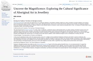 Exploring the Cultural Significance of Aboriginal Art in Jewellery