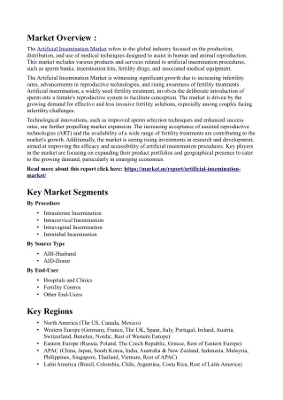 Artificial Insemination Market: Key Challenges and Opportunities in the Fertilit