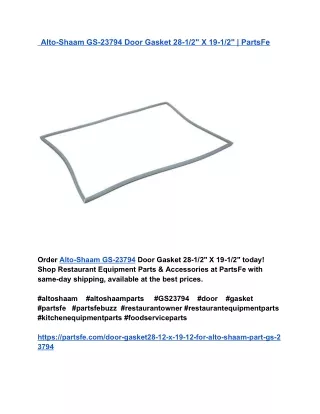 Alto-Shaam GS-23794 Door Gasket 28-1_2_ X 19-1_2_ _ PartsFe