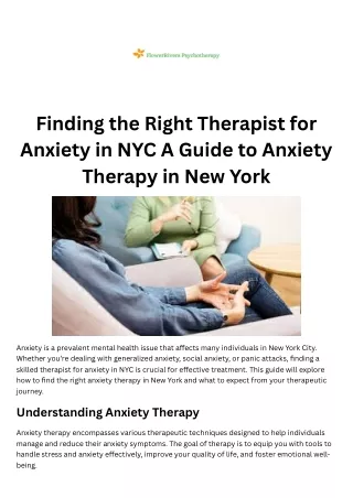 Finding the Right Therapist for Anxiety in NYC A Guide to Anxiety Therapy in New York (1)