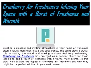 Cranberry Air Freshener