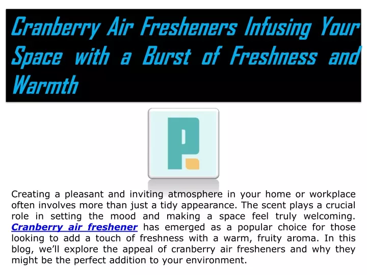 cranberry air fresheners infusing your space with