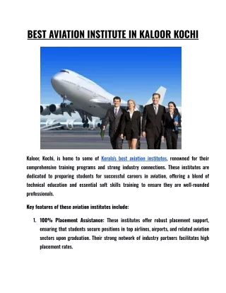 BEST AVIATION INSTITUTE IN KALOOR KOCHI