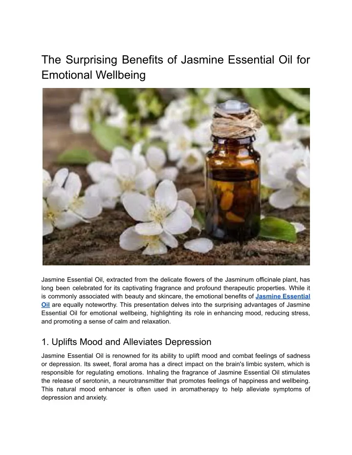 the surprising benefits of jasmine essential