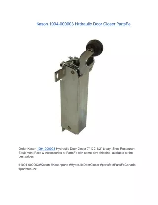 Kason 1094-000003 Hydraulic Door Closer PartsFe