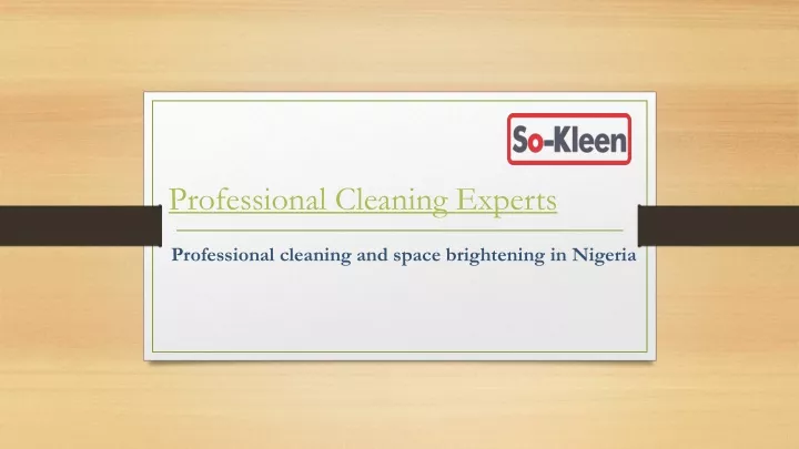 professional cleaning experts