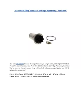 taco 005 020rp bronze cartridge assembly partshnc