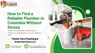 How to Find a Reliable Plumber in Columbia Without Stress