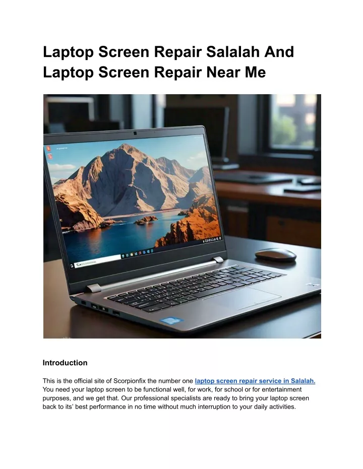 laptop screen repair salalah and laptop screen