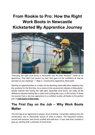 From Rookie to Pro_ How the Right Work Boots in Newcastle Kickstarted My Apprentice Journey