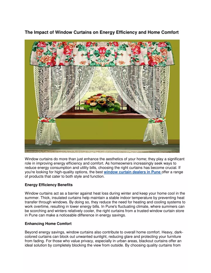 the impact of window curtains on energy