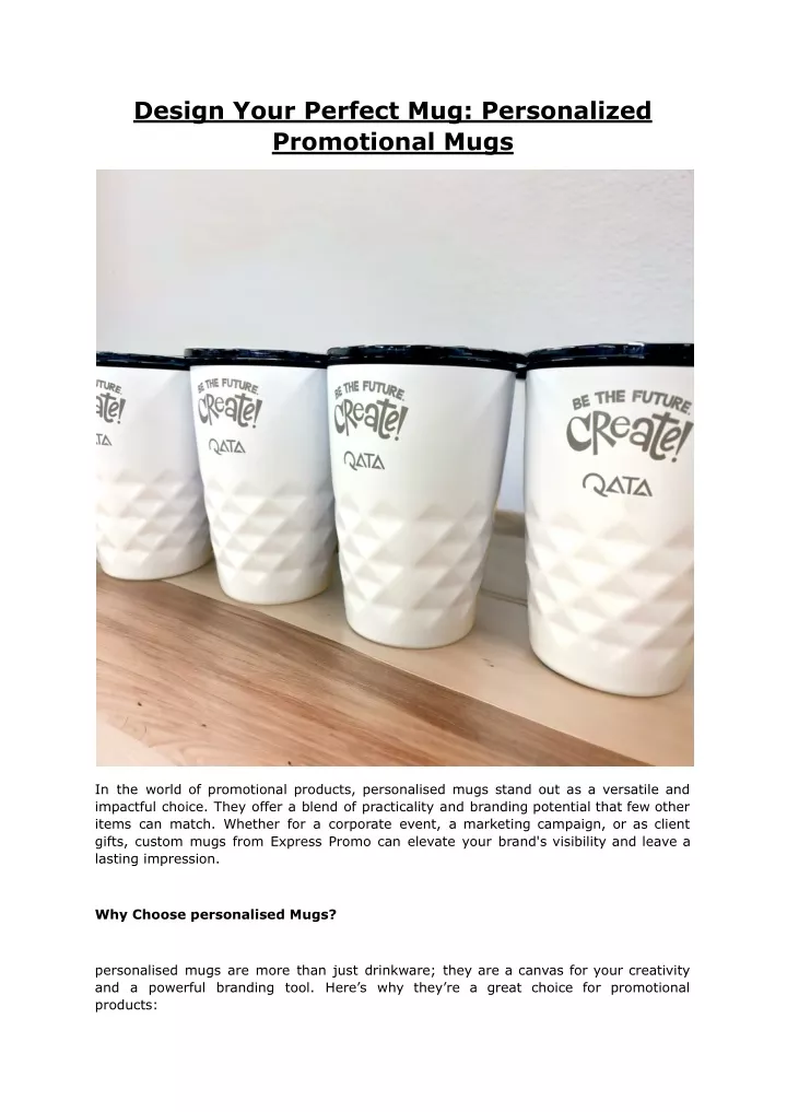 design your perfect mug personalized promotional