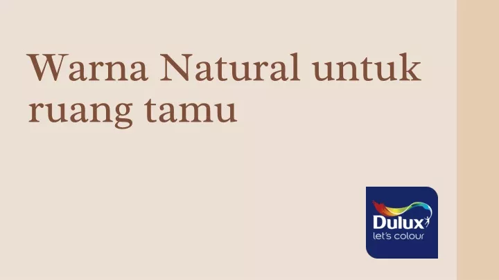 warna natural untuk ruang tamu