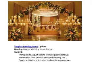 Finding the Perfect Vaughan Banquet Hall for Your Special Event
