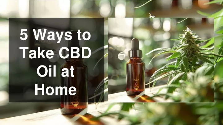 5 ways to take cbd oil at home