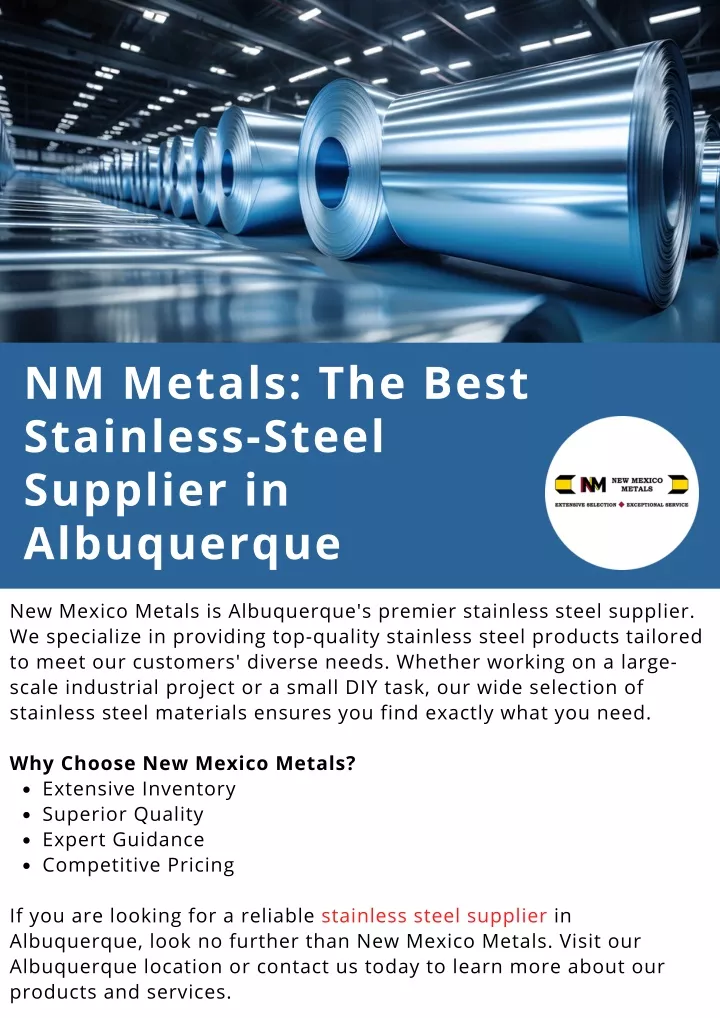 nm metals the best stainless steel supplier