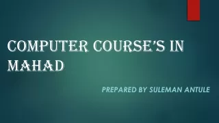 computer course s in mahad