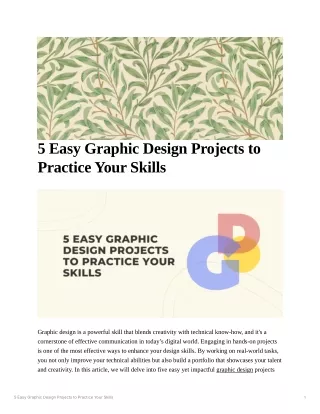 5 Easy Graphic Design Projects to Practice Your Skills