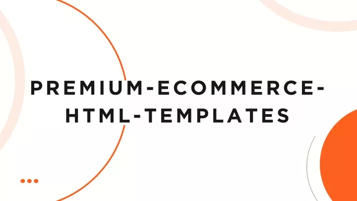 premium ecommerce html templates