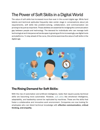 the power of soft skills in a digital world