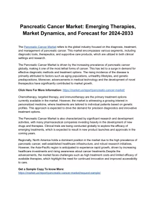 Pancreatic Cancer Market: Trends in Clinical Trials and Drug Approvals from 2024