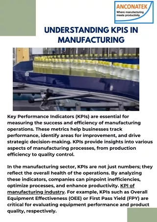 Essential KPIs for Success in the Manufacturing Industry