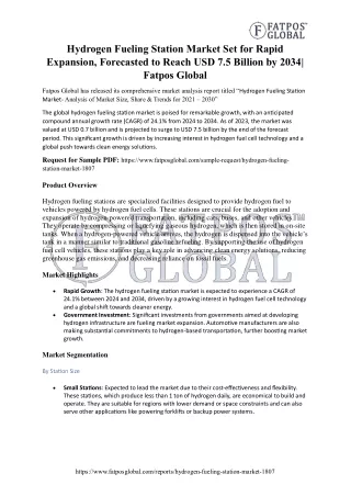 Hydrogen Fueling Station Market
