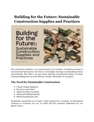 building for the future sustainable construction