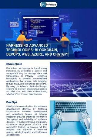 harnessing advanced technologies blockchain