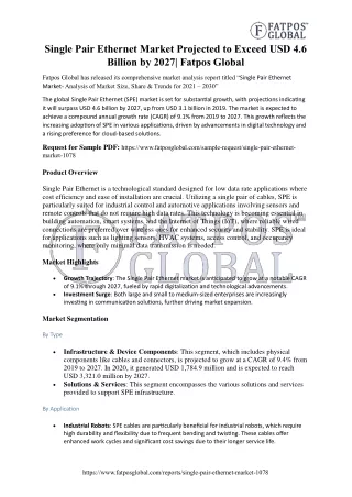 Single Pair Ethernet Market