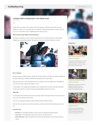 A Simple Guide to Preparing for Your Welder Exam