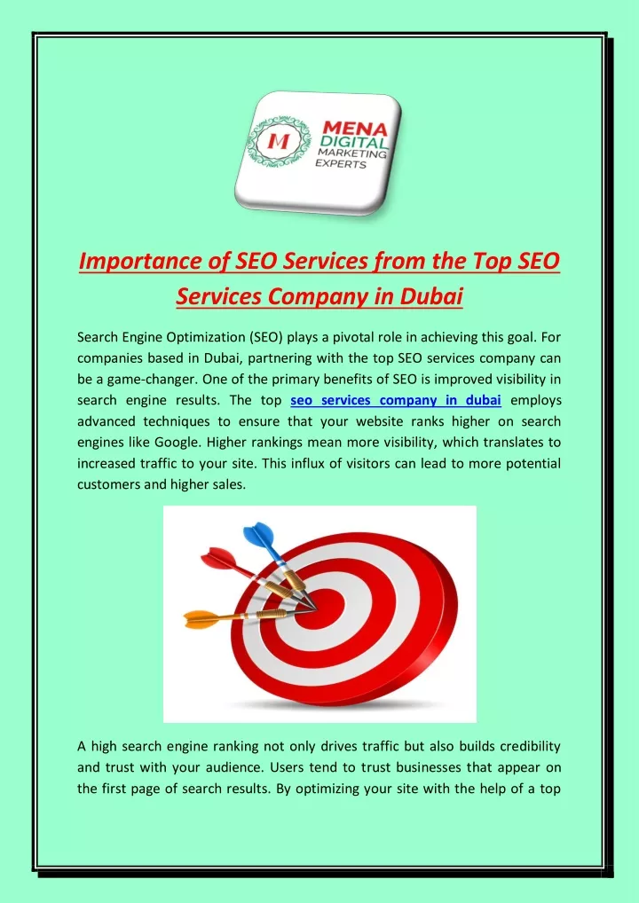 importance of seo services from