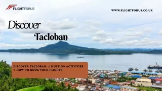 Discover Tacloban 7 Must-Do Activities   How to Book Your Flights