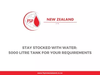 Stay Stocked with Water 5000 Litre Tank for Your Requirements