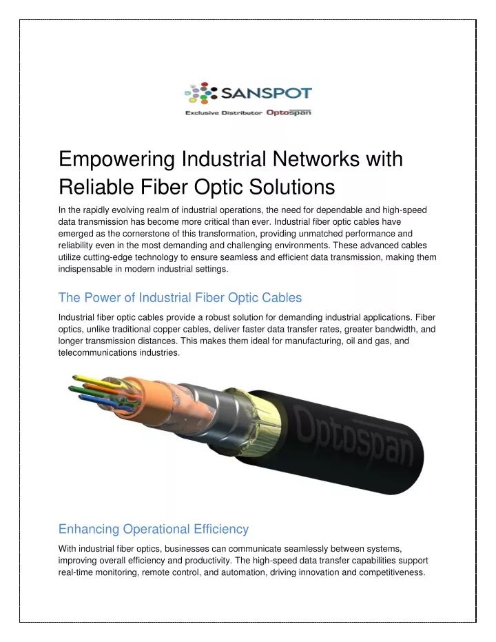 empowering industrial networks with reliable