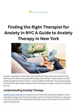 Finding the Right Therapist for Anxiety in NYC A Guide to Anxiety Therapy in New York (1)