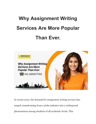 why assignment writing