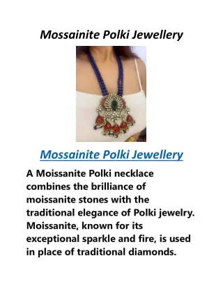 Mossainite Polki Jewellery
