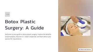 Introduction to Botox Plastic Surgery: A Modern Approach to Aging