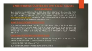 Resolving QuickBooks Error 81623