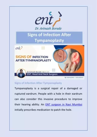 Signs of Infection After Tympanoplasty