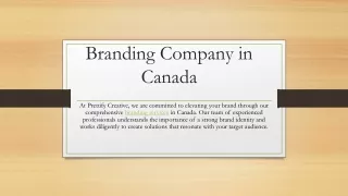 Branding Company in Canada