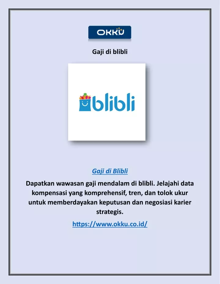 gaji di blibli